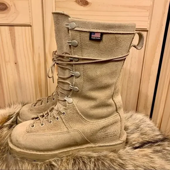 Danner Combat Boots Mens 4 Womens 5 Lewis Light Tan 400G Insulated Military Hunt